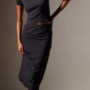 James Perse Japanese lightweight fabric High Low skirt